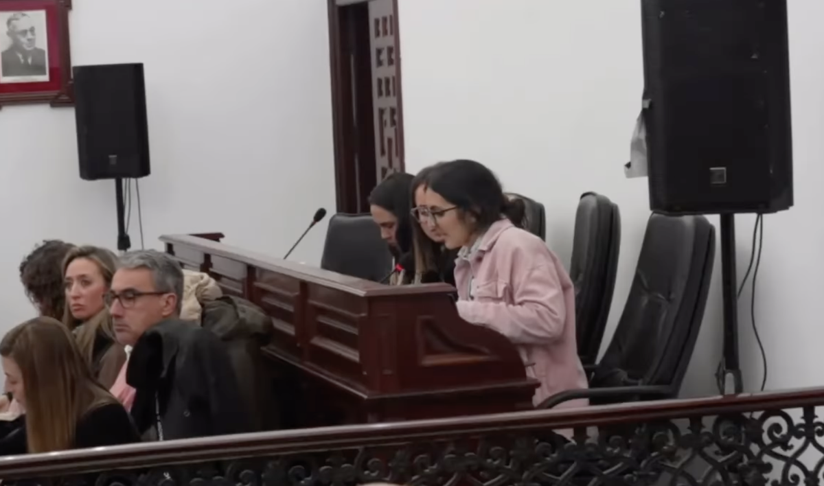 Maribel Gautier, portavoz de IU, en el pleno de Medina. Maribel Gautier, portavoz de IU, en el pleno de Medina.