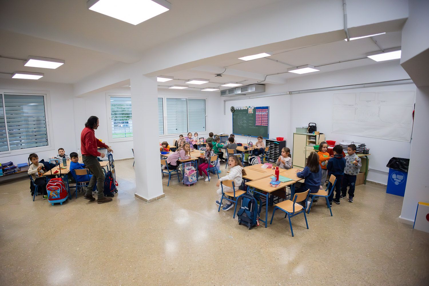 Un aula del CEIP Antonio de Nebrija de Jerez.