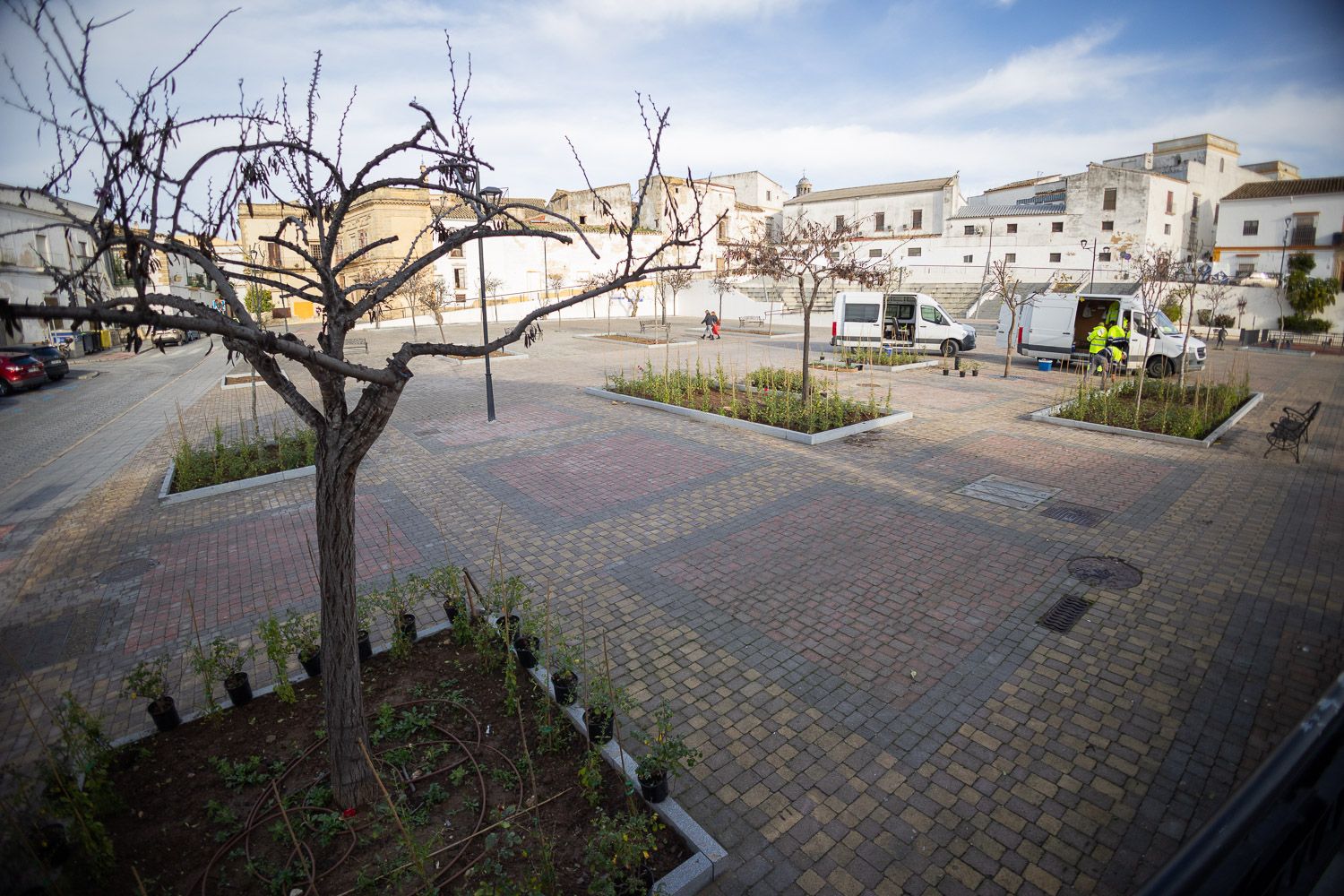 La Plaza Belén de Jerez, donde se construirán cinco nuevas viviendas.