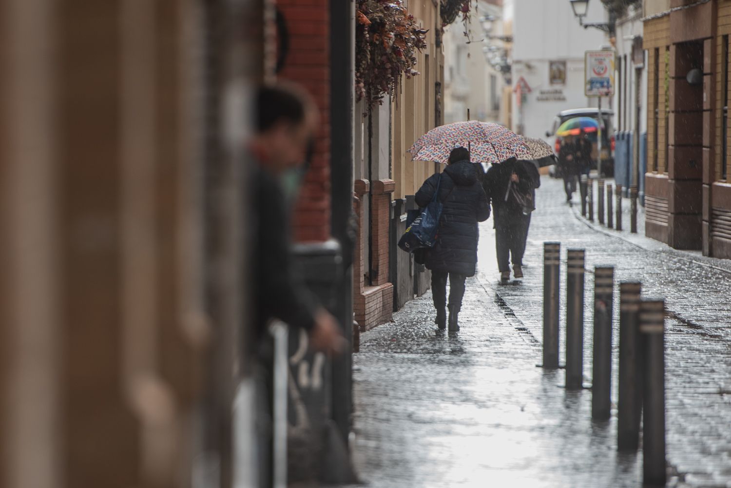 Lluvia en Sevilla, en una imagen de archivo.