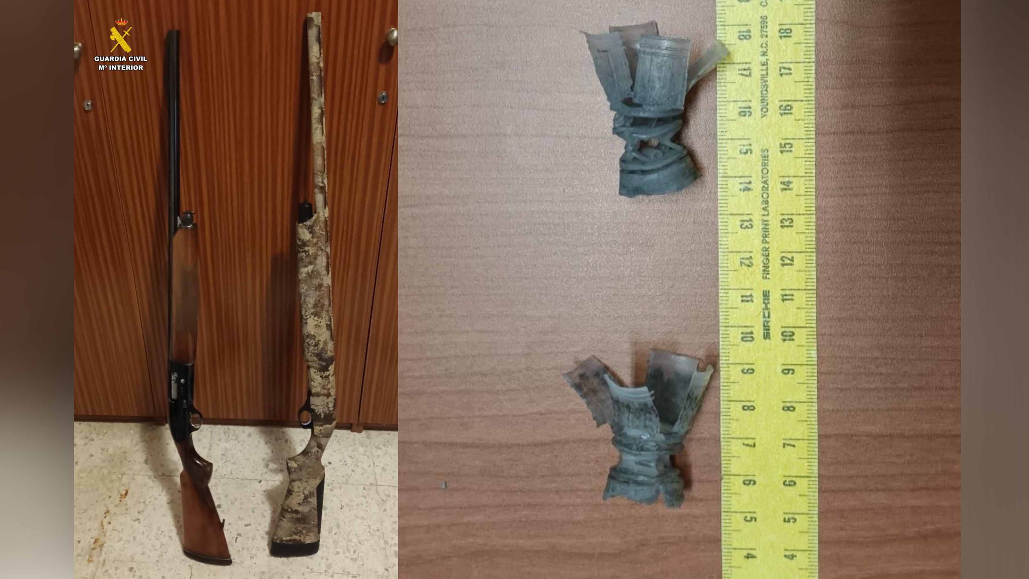 La escopeta de caza con la que dispararon contra la víctima en El Coronil.