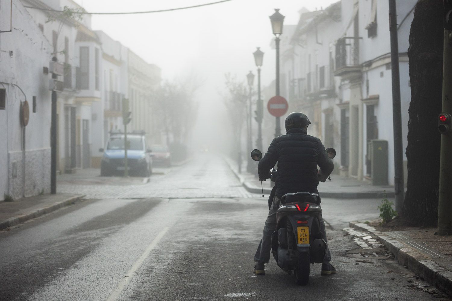 Una imagen de la niebla en Jerez hace unos días. Varios lugares de la provincia amanecerán con niebla este miércoles.