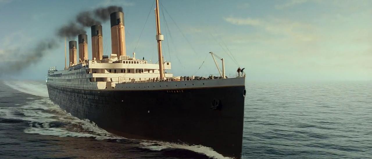 Fotograma del Titanic en la película del mismo nombre.