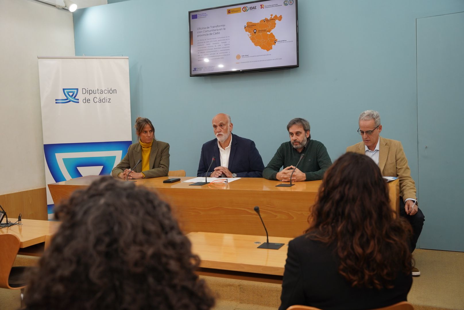 El diputado Javier Vidal durante la presentación en la Diputación de Cádiz de la OTC.