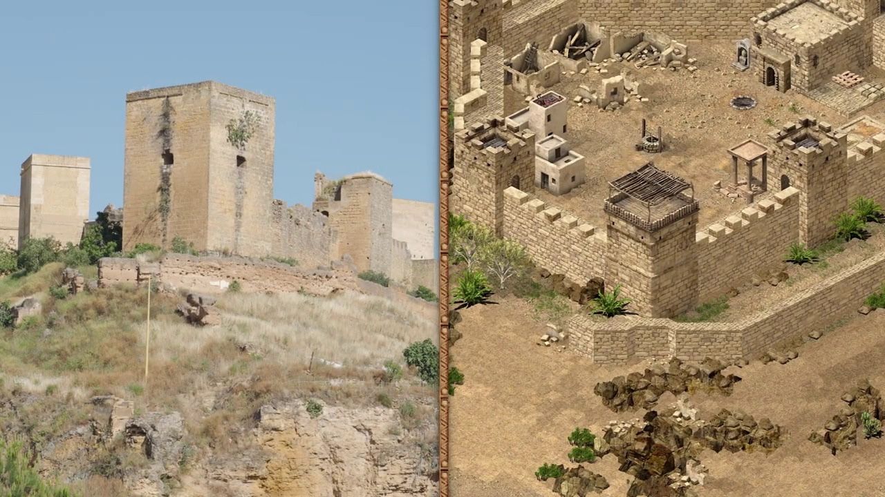 El castillo de Alcalá de Guadaíra, en el juego 'Stronghold'.