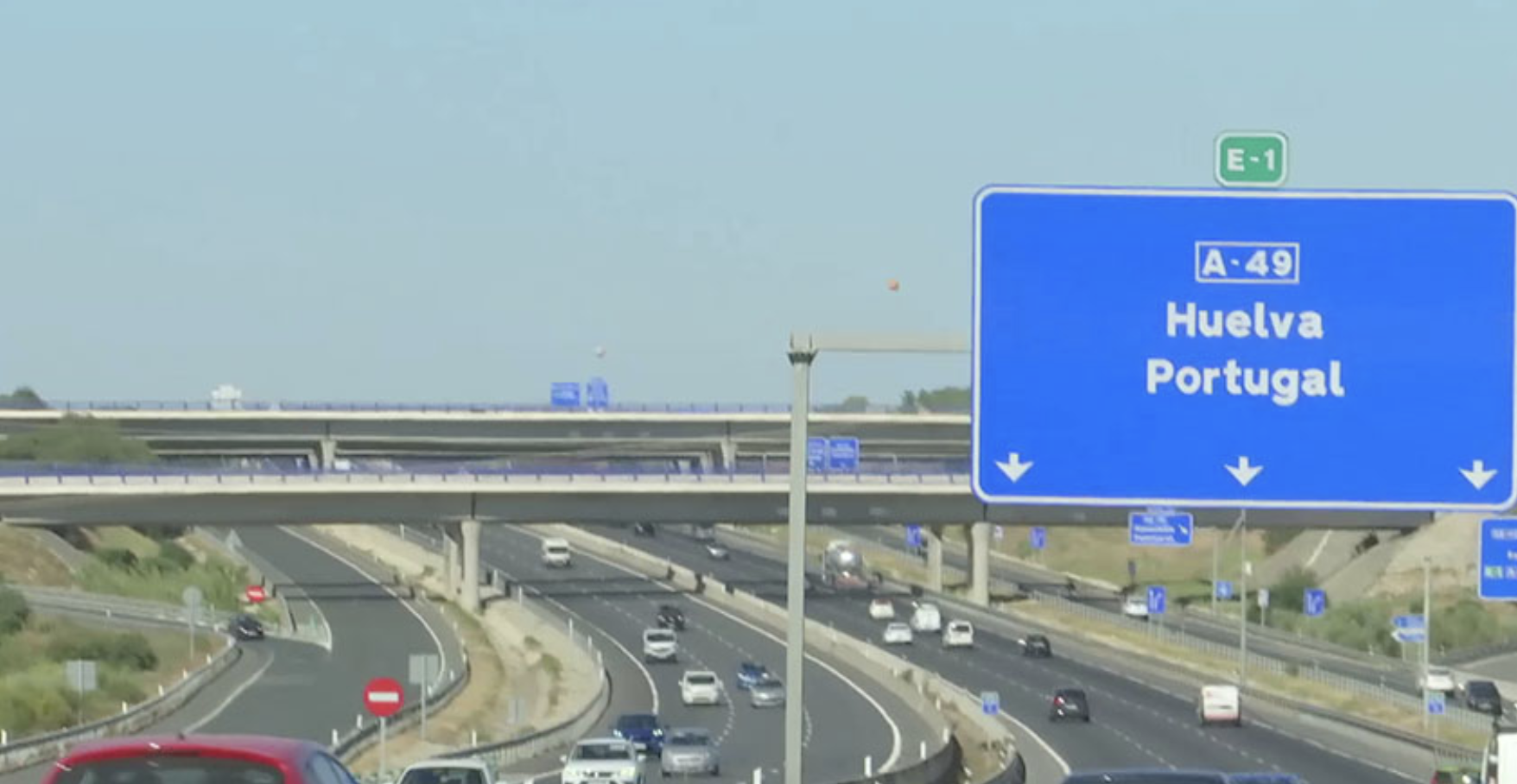 Imagen de la A-49, en dirección Huelva y Portugal, en una imagen de archivo.