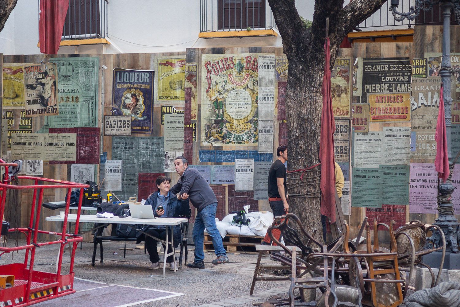 Rodaje de la serie de Sherlock Holmes en pleno centro de Jerez