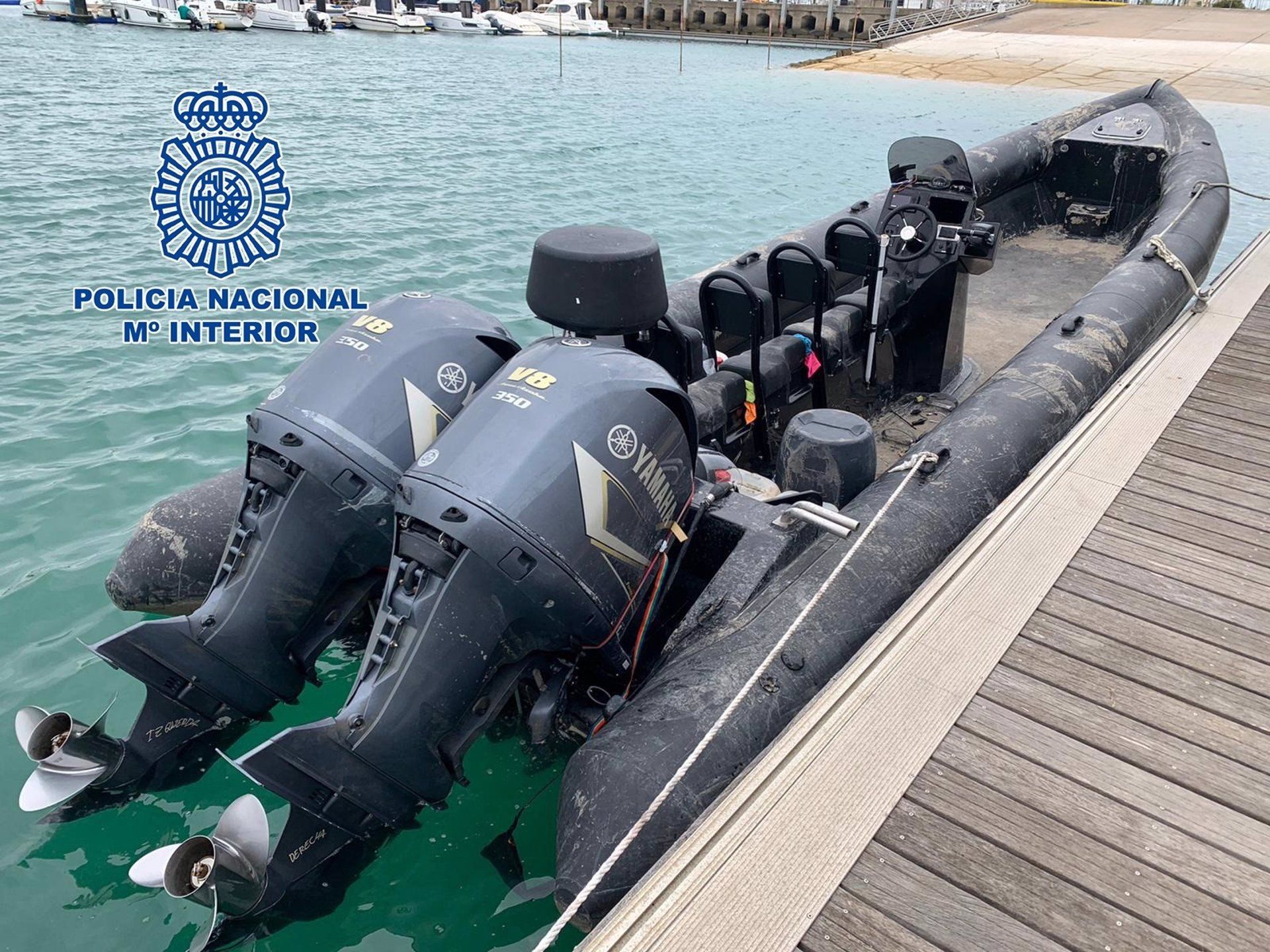 Narcolancha intervenida en el Guadalquivir.