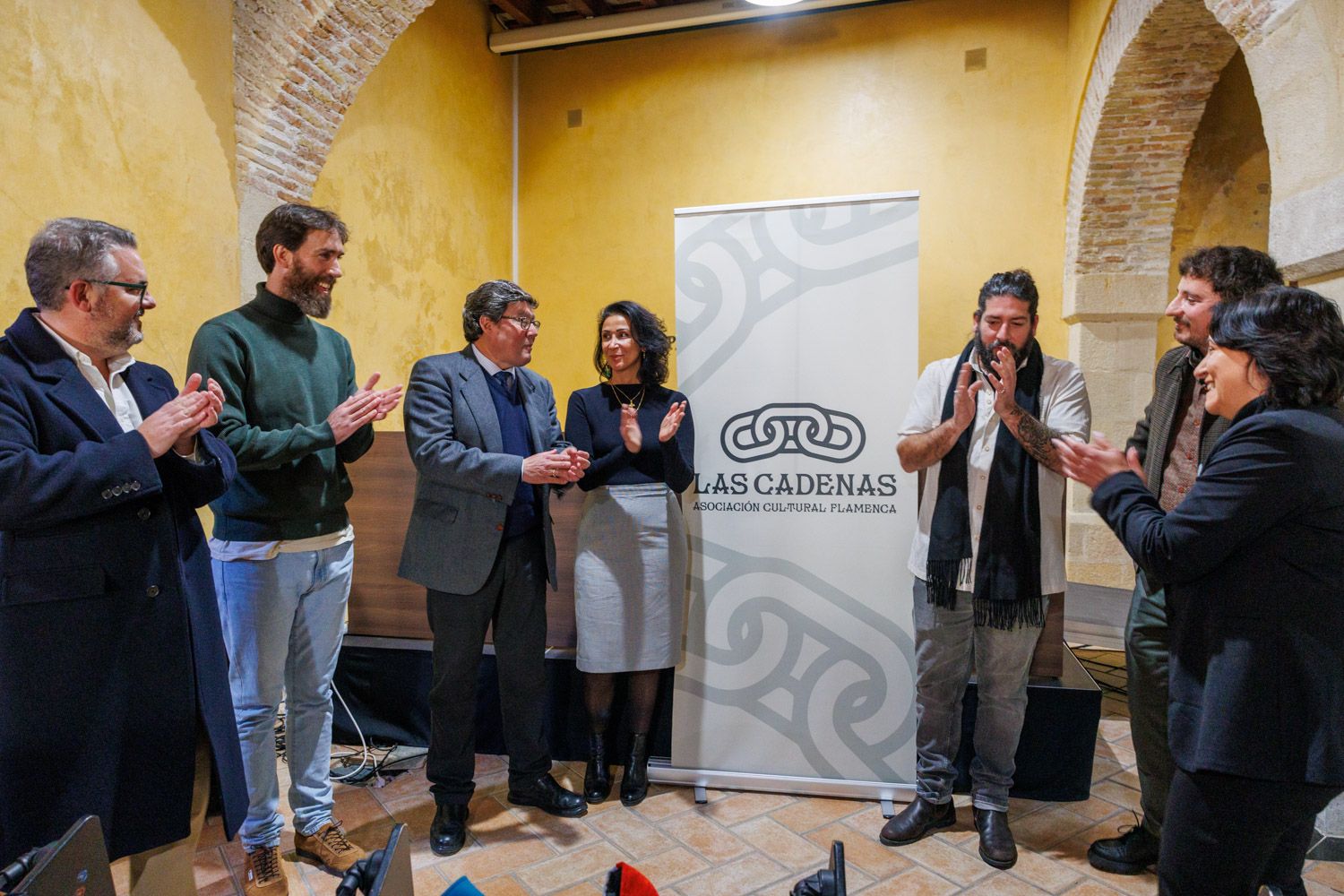 Presentación de la peña flamenca Las Cadenas en el Palacio Villapanés de Jerez.