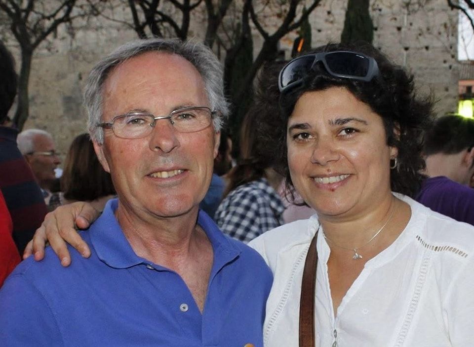 La alcaldesa de Sanlúcar, Carmen Álvarez, con Manolo Rodríguez, militante comunista y concejal.