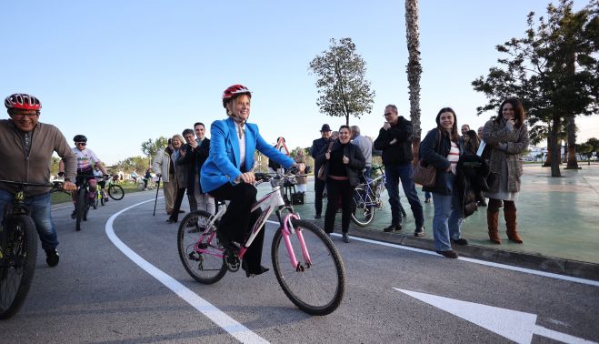 García-Pelayo, en bicicleta.
