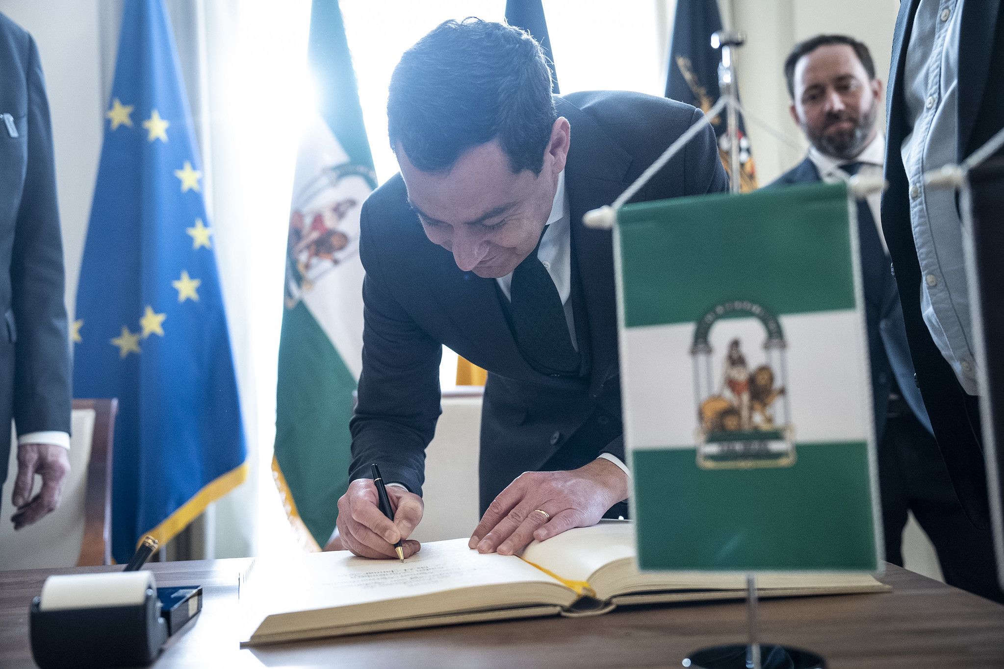 Juanma Moreno, presidente de la Junta de Andalucía, en un acto recientemente.