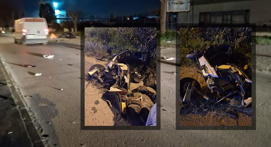 Estado de las motos tras el accidente en El Portal.