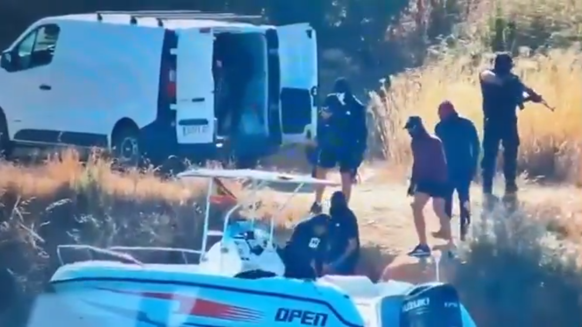 Imágenes de los narcos en Huelva.