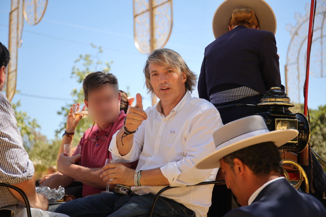 Ismael Beiro en un paseo por la Feria del Caballo.