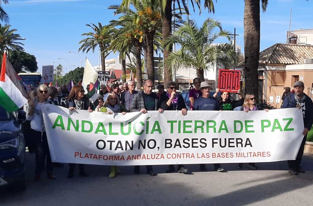 Una manifestación en Andalucía contra la OTAN.