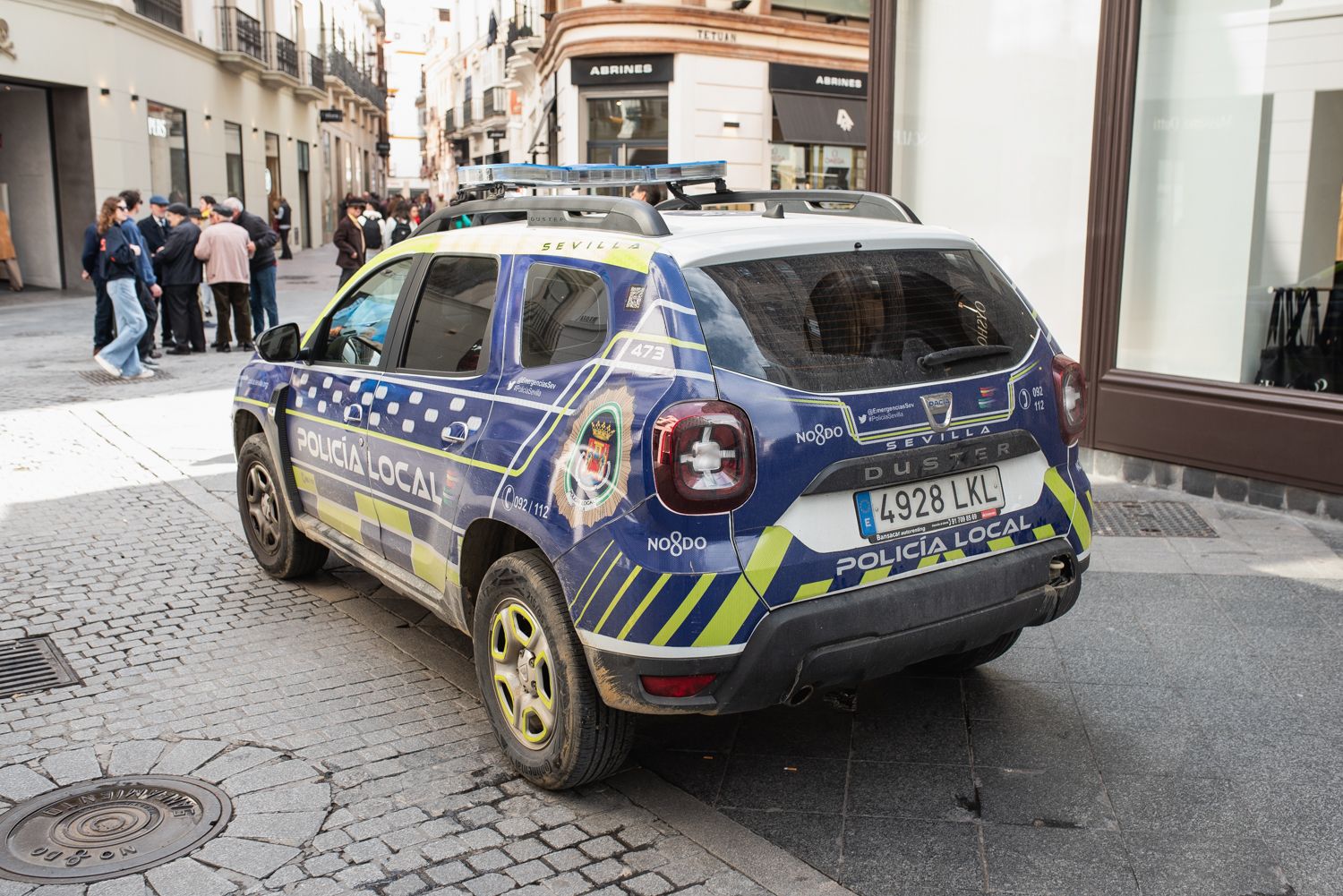 Un coche de la Policía Local de Sevilla. Un coche de la Policía Local de Sevilla.