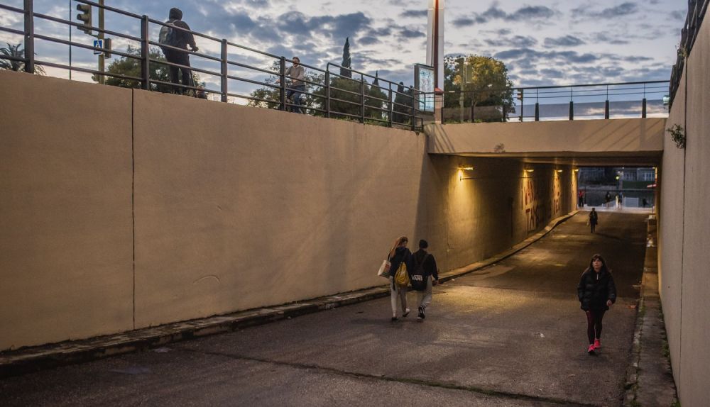 Aspecto actual del paso subterráneo de la calle José Díaz