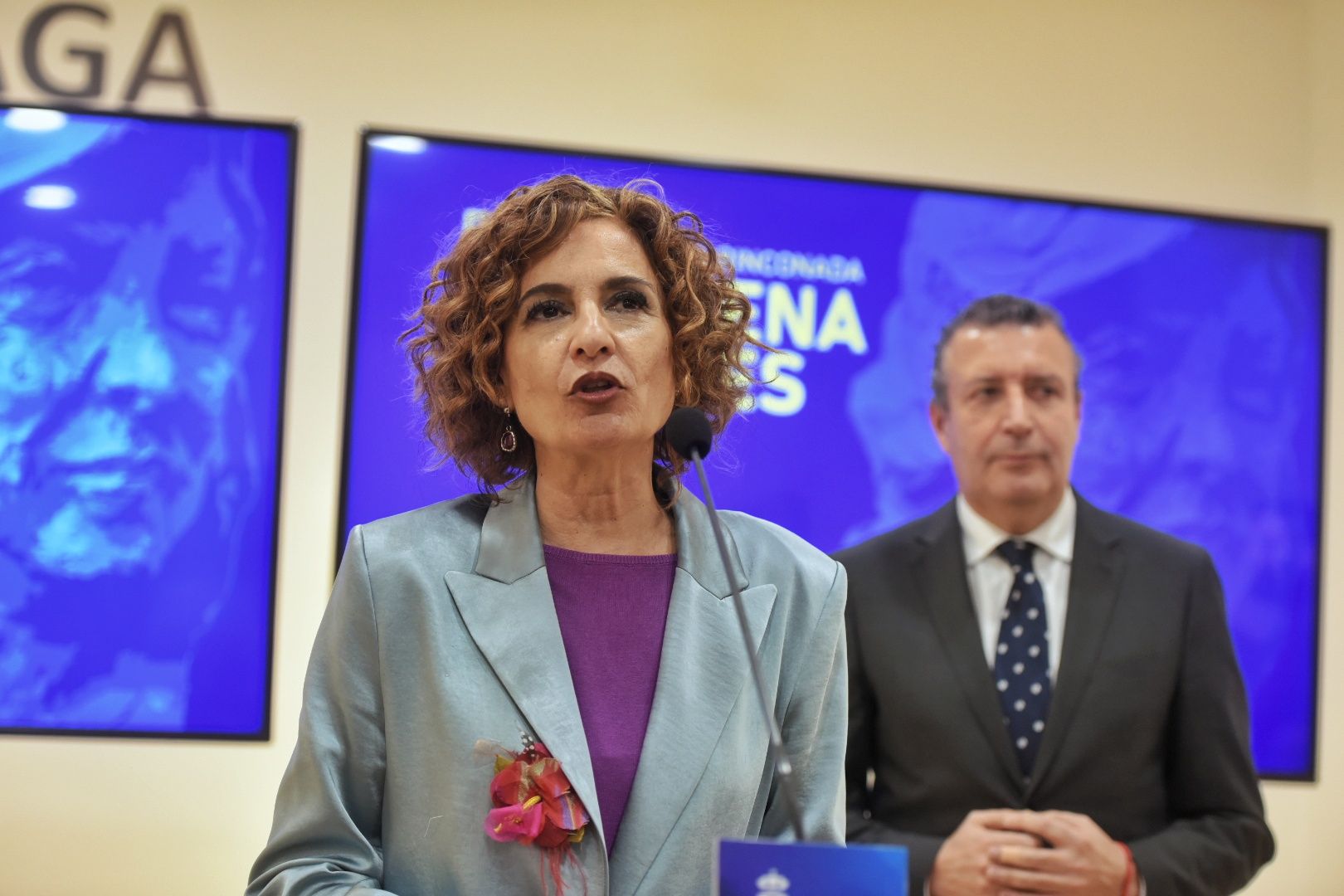 María Jesús Montero, en la entrega del Premio Almudena Grandes en La Rinconada. María Jesús Montero, en la entrega del Premio Almudena Grandes en La Rinconada.
