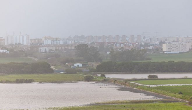 Aspecto del río Guadalete. 