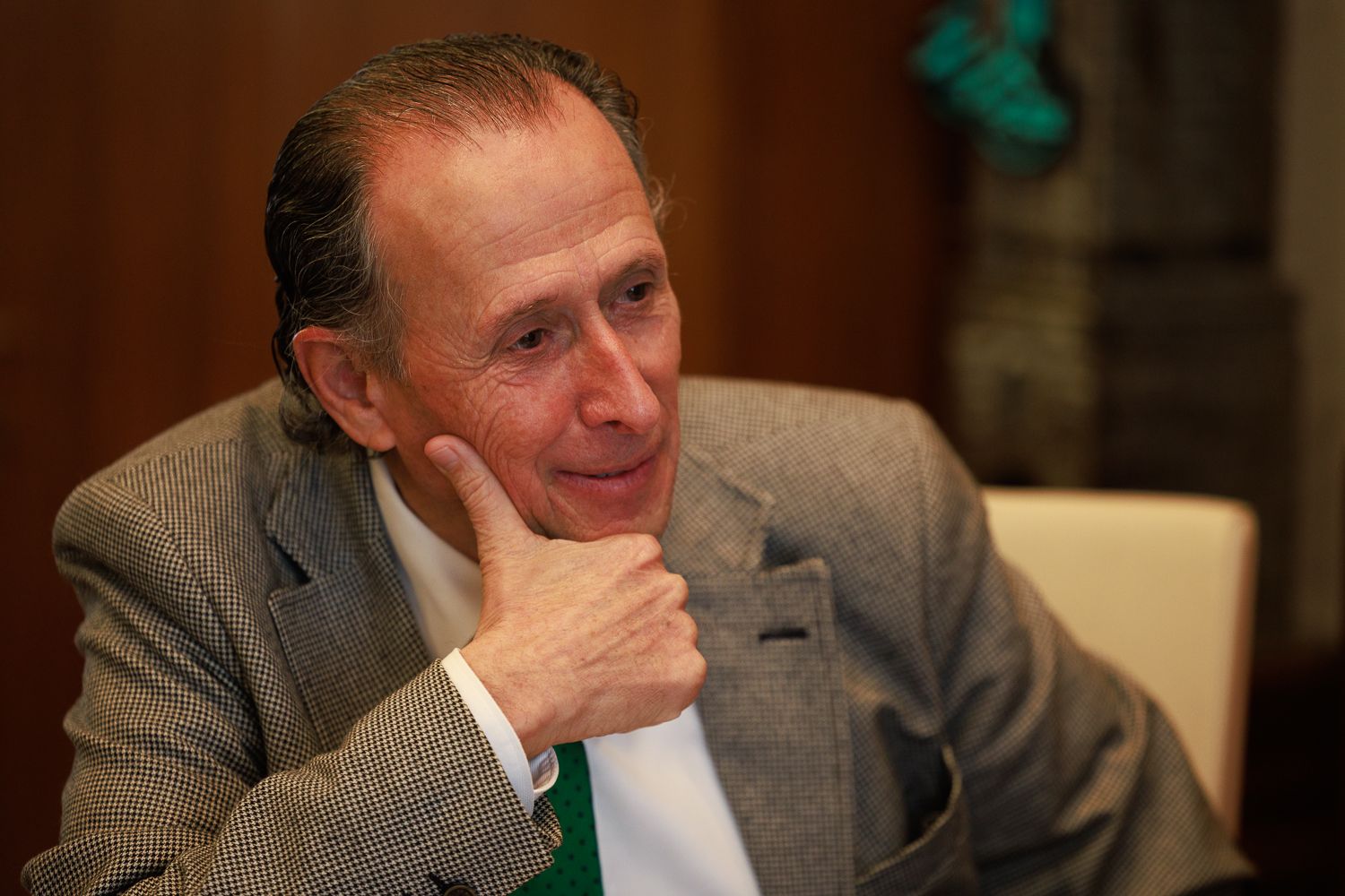 José María Román, alcalde de Chiclana, durante una entrevista.