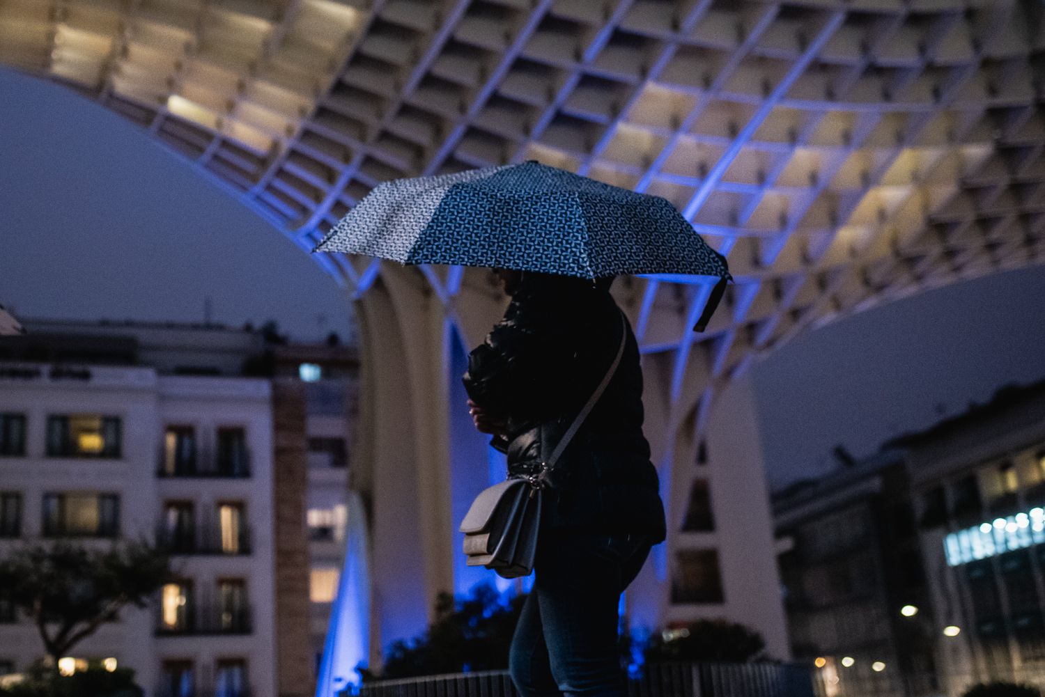 Imagen de la lluvia en Sevilla.