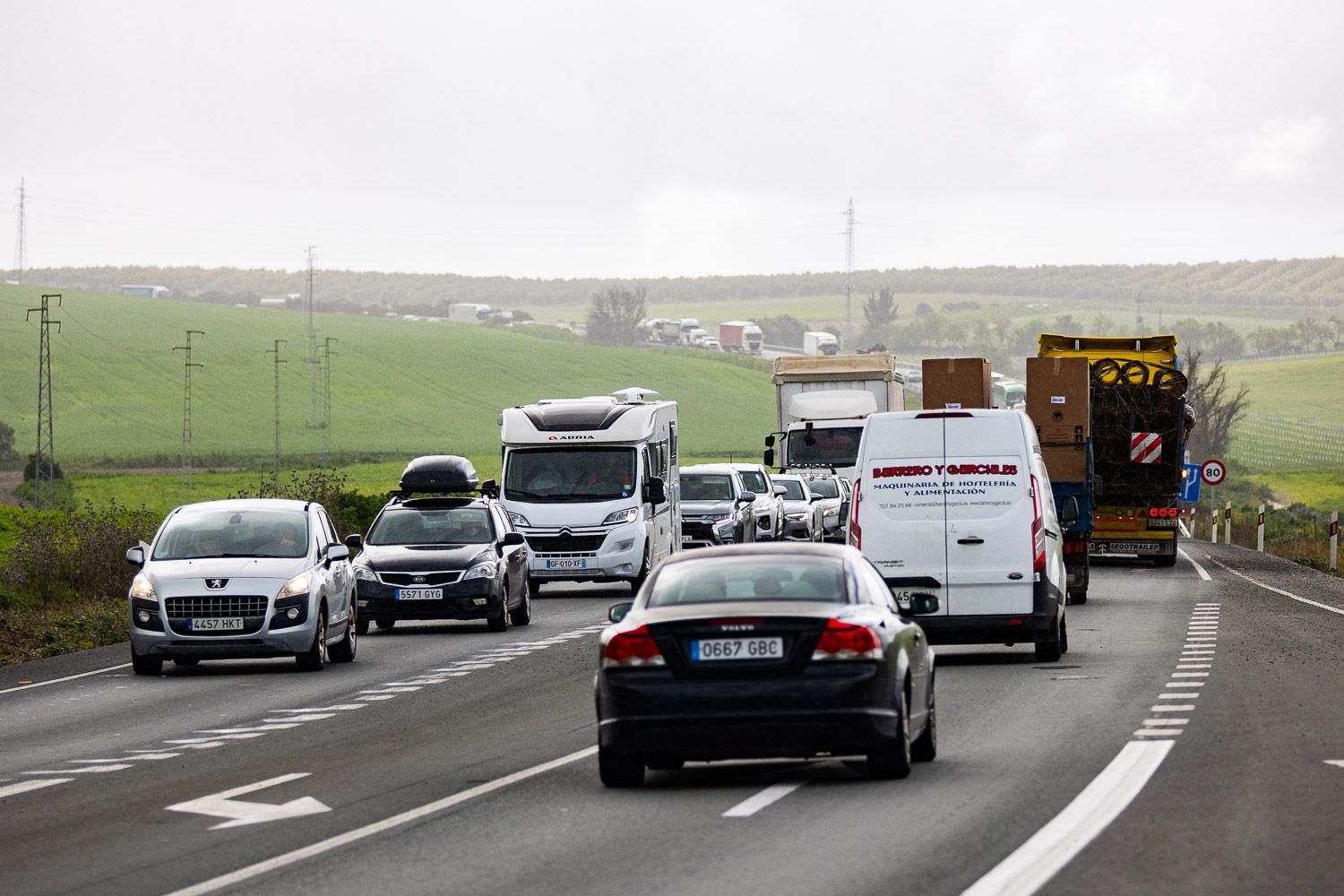 Un atasco en una imagen de archivo. 
