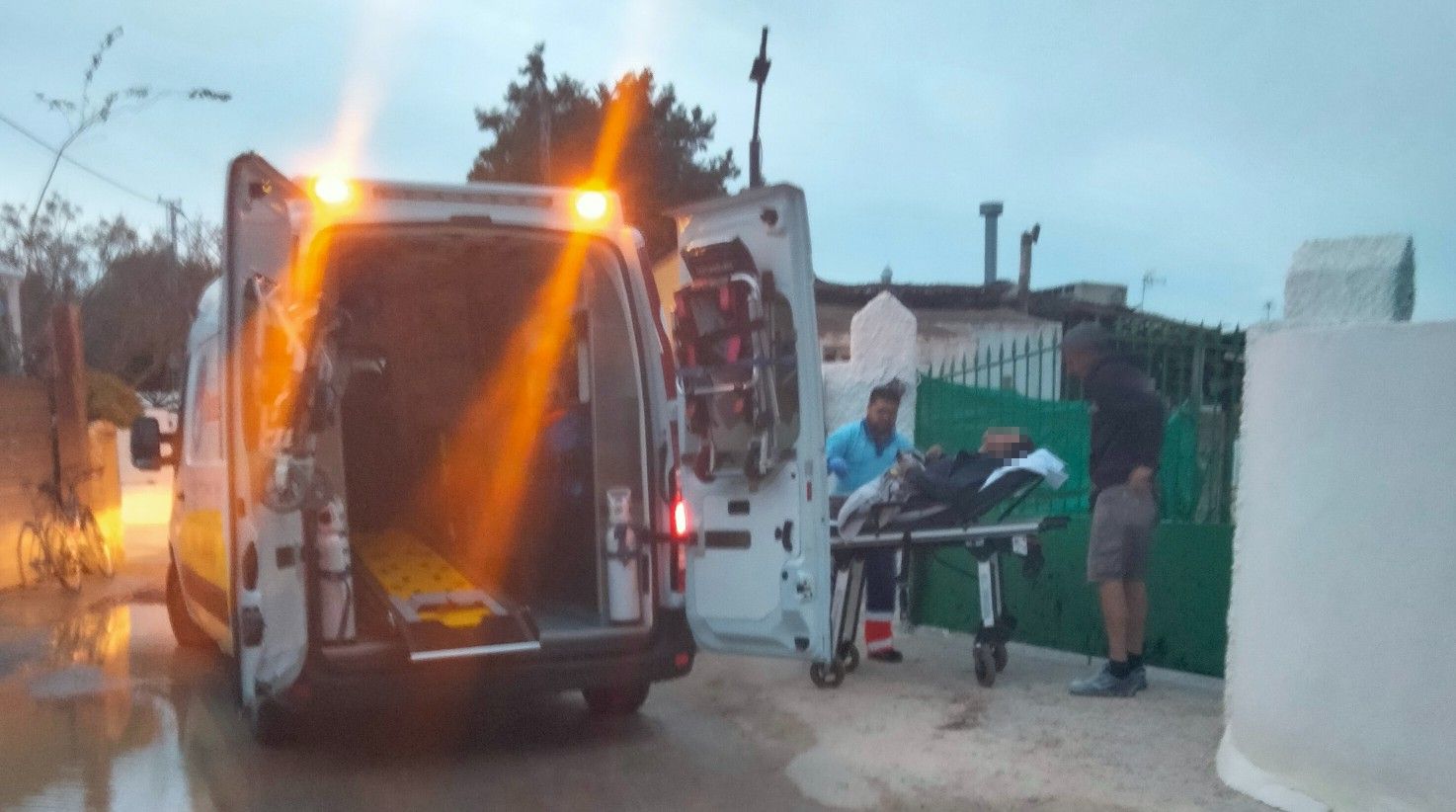 El accidente de un repartidor en Zahora.