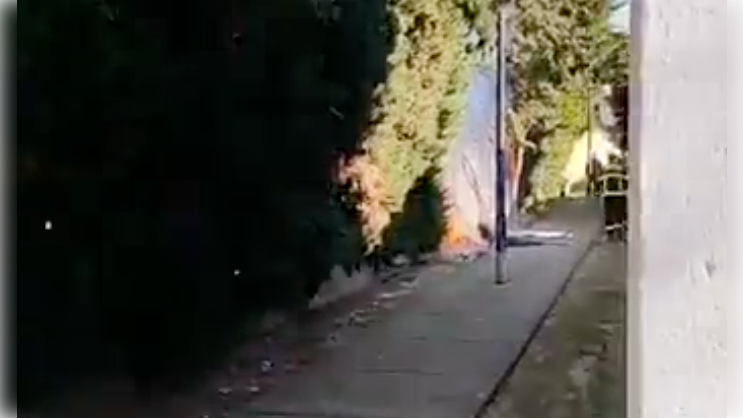 Zona en la que se ha originado el fuego en la parroquia de San Benito.