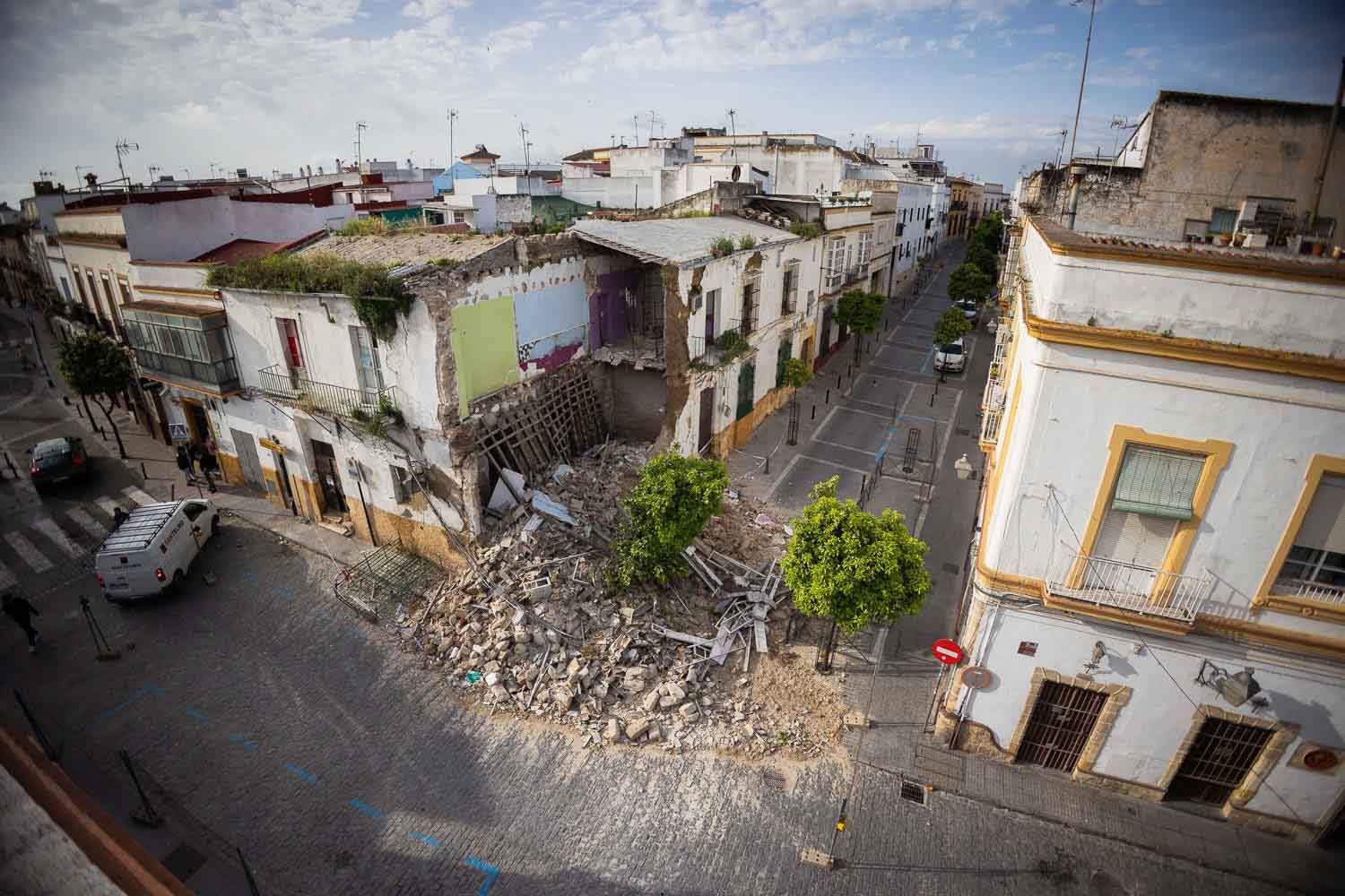 Vista aérea de Zarza, 1. Crónica de un derrumbe anunciado