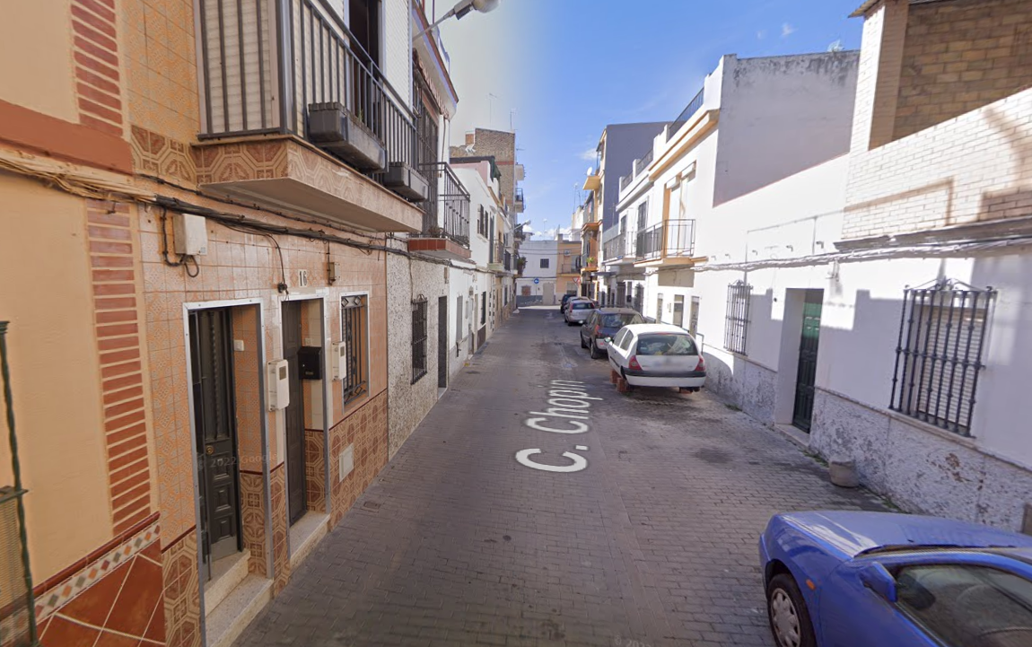 Calle de Sevilla donde ha ocurrido el tiroteo.