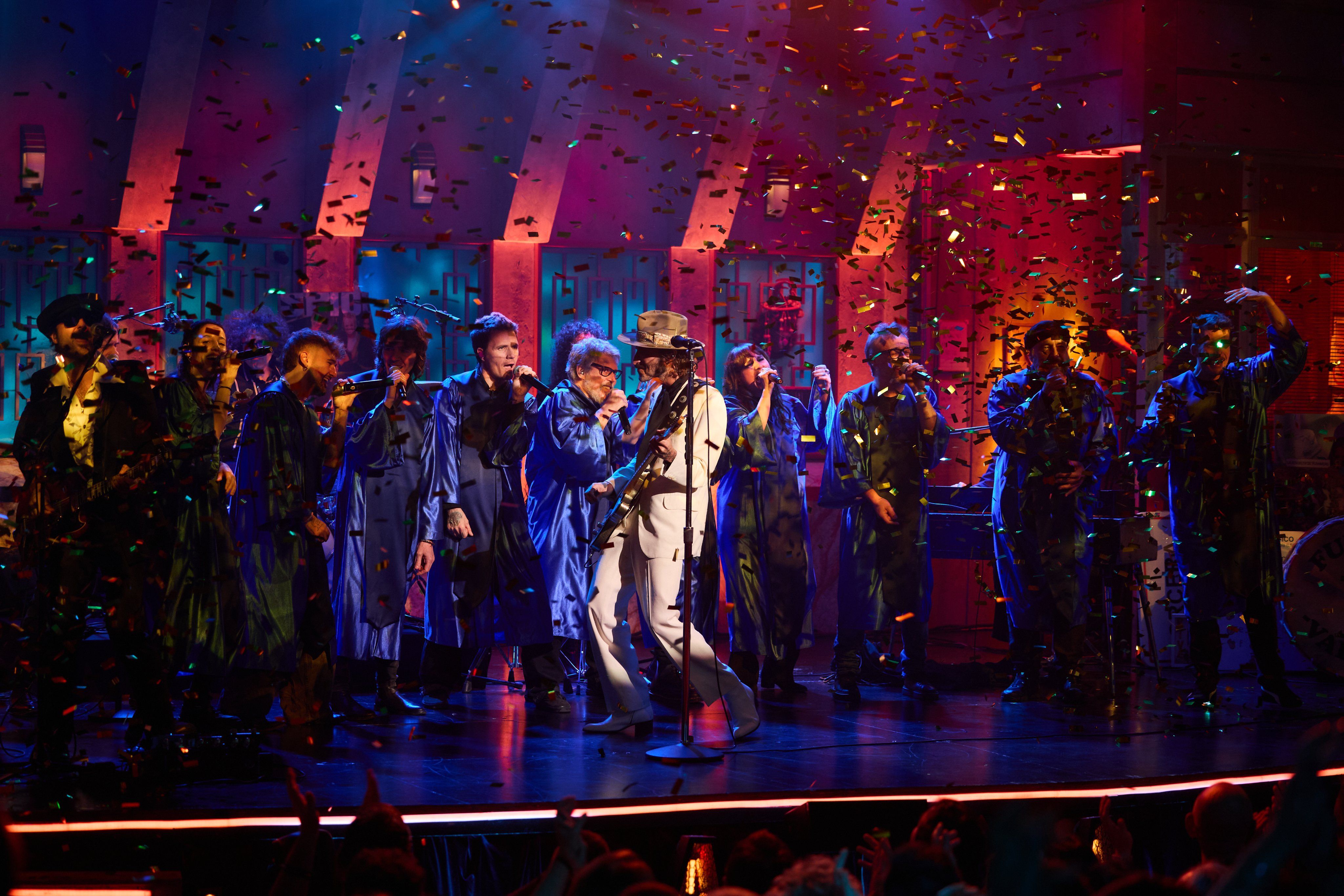 Leiva durante su actuación en La Revuelta.