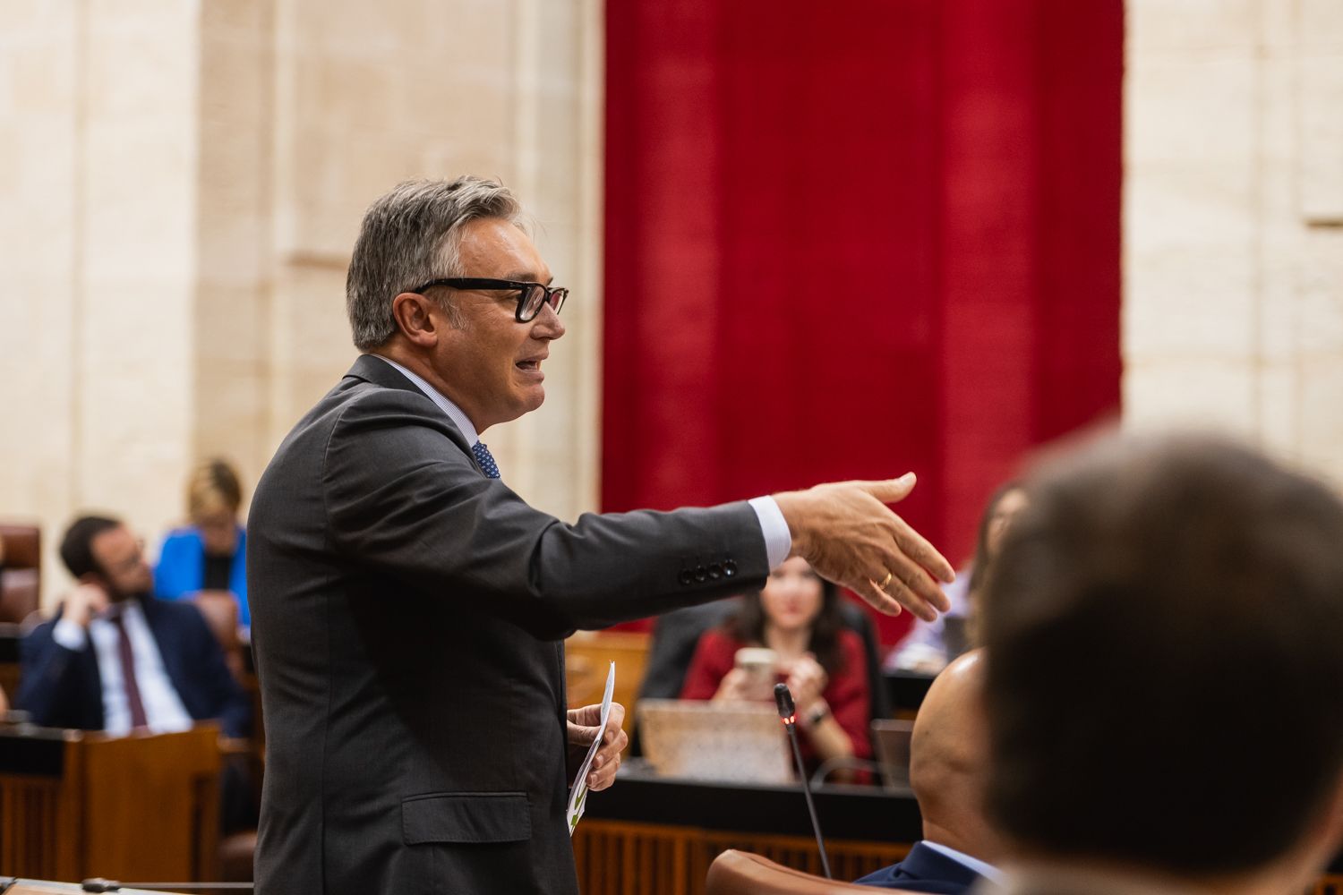 Manuel Gavira, en el Parlamento andaluz.