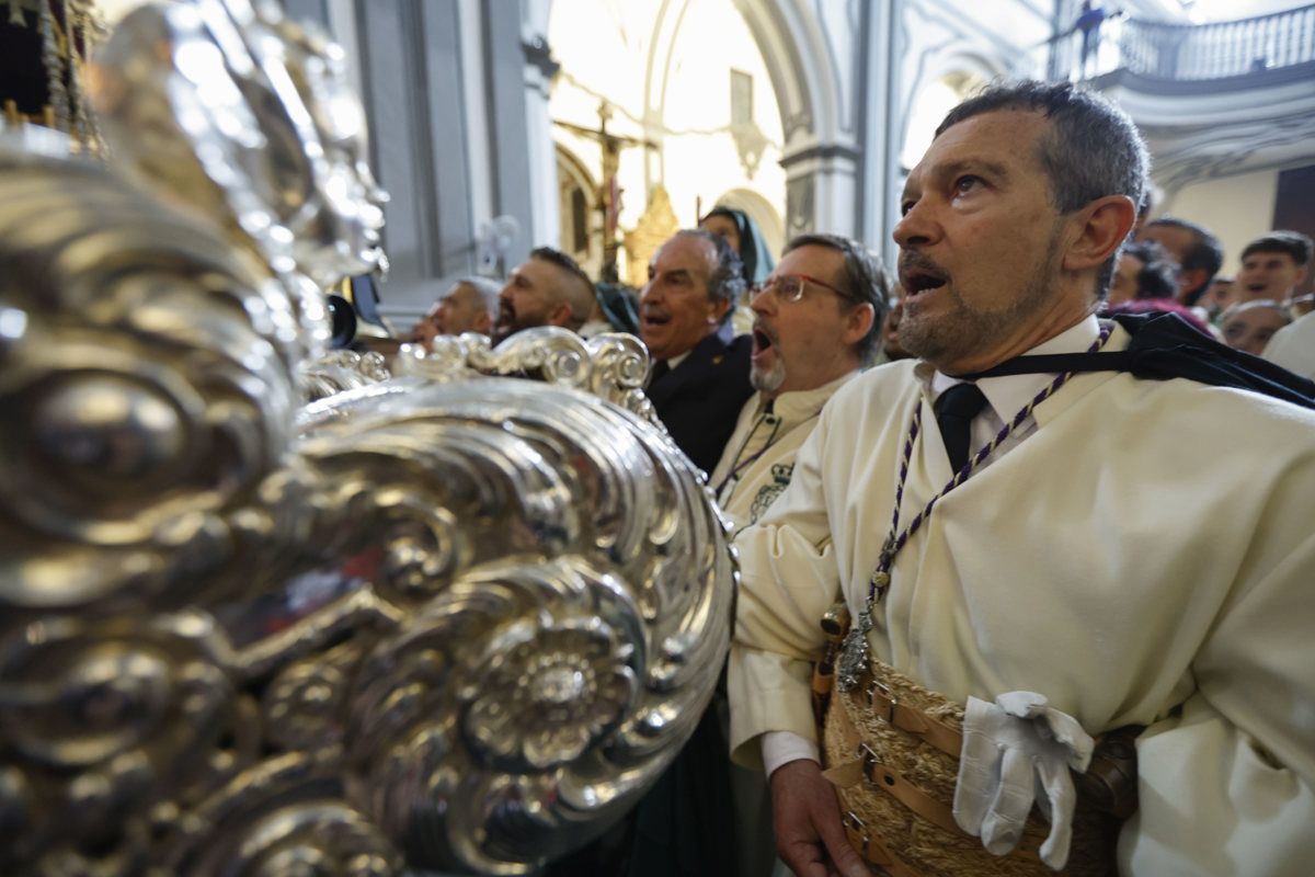 Antonio Banderas, este Domingo de Ramos en la Semana Santa de Málaga.