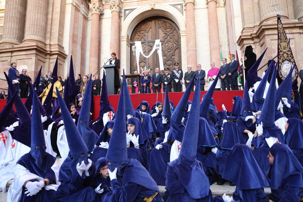 Acto de liberación de un preso por la Hermandad de Jesús El Rico en Málaga.