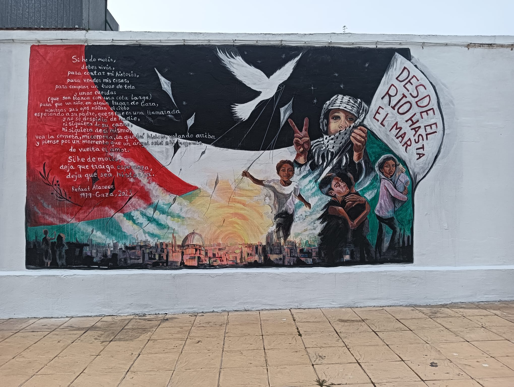 Uno de los murales realizados en Marinaleda.
