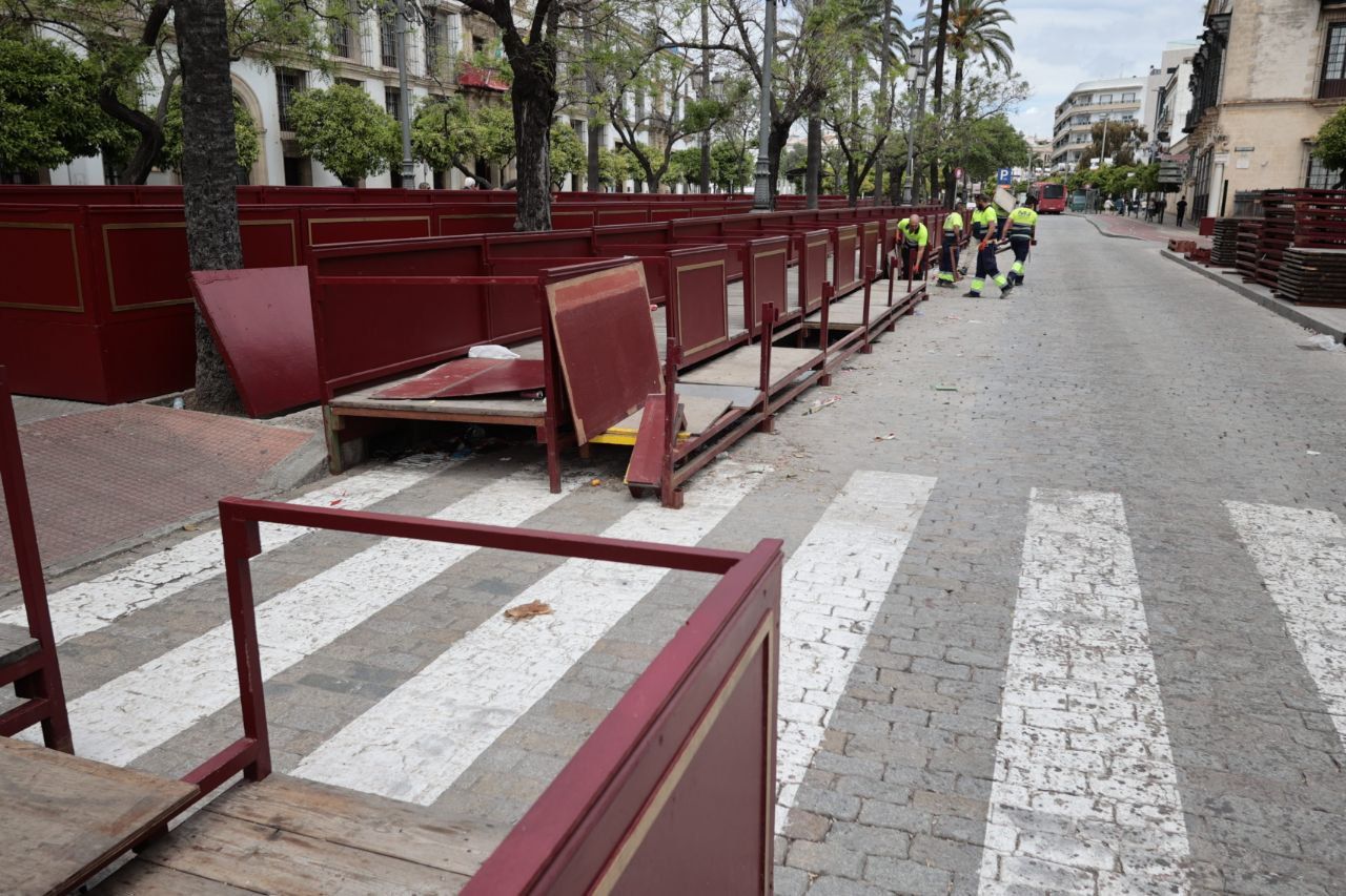 Instalación de los palcos en Cristina en una Imagen de archivo. 