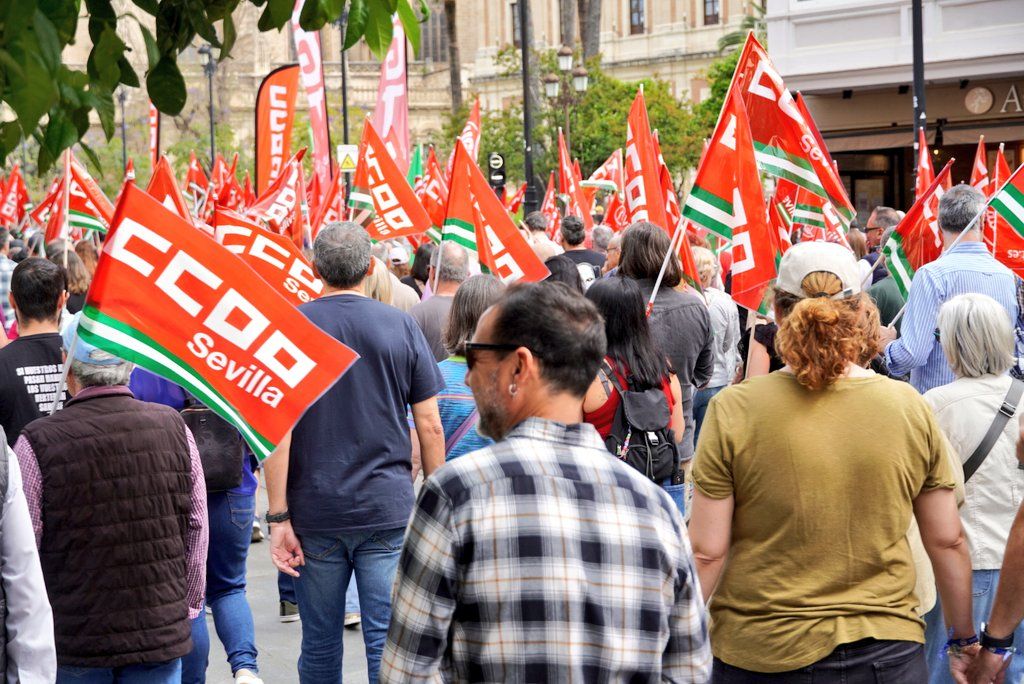 Manifestación de CCOO en Sevilla.