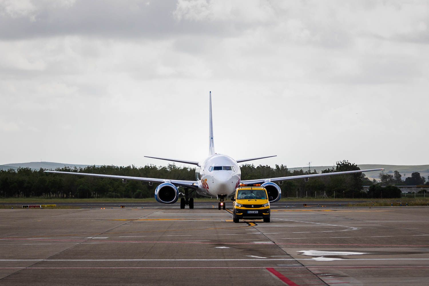 Un avión en el Aeropuerto de Jerez.