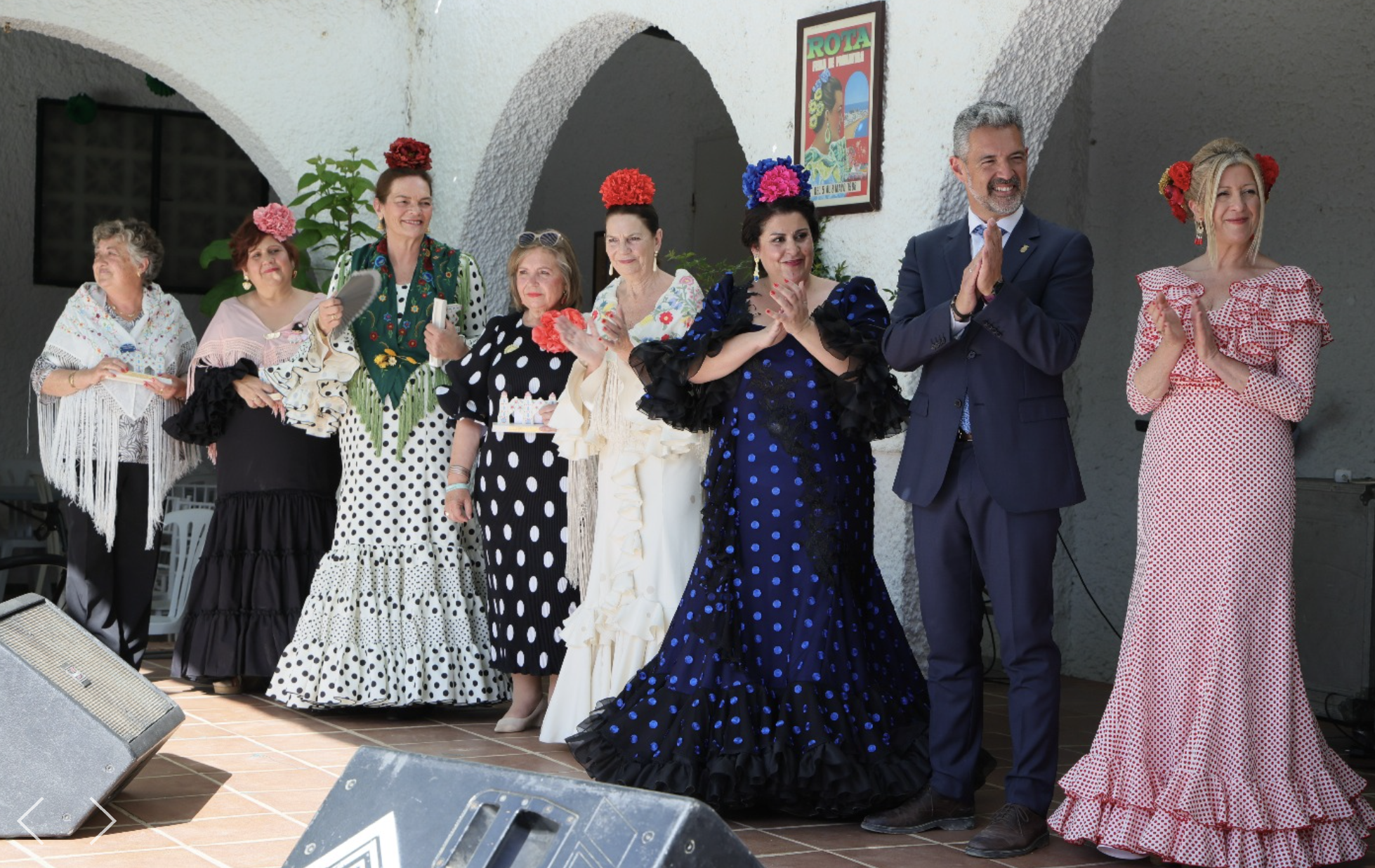 Mujeres homenajeadas en la Feria de Rota.