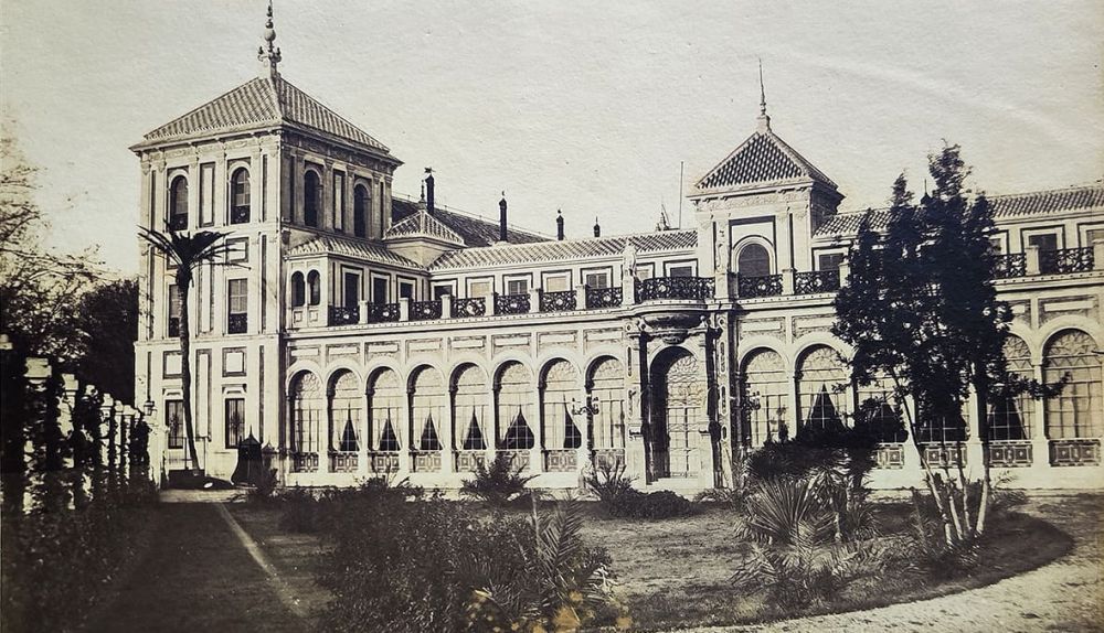 Palacio de San Telmo, fachada sur, ca. 1858-1862. Albúmina, 208 x 269 mm. Francisco Leygonier. Colección Narbona Algara.  