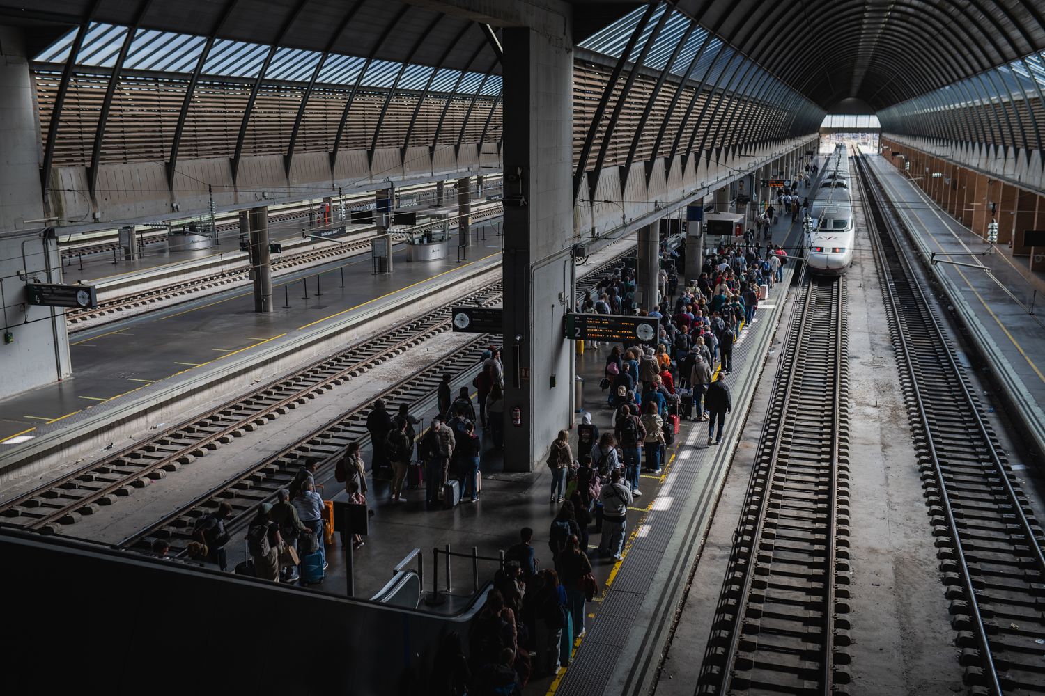 Imagen de archivo de Santa Justa durante una de las averías de Adif.