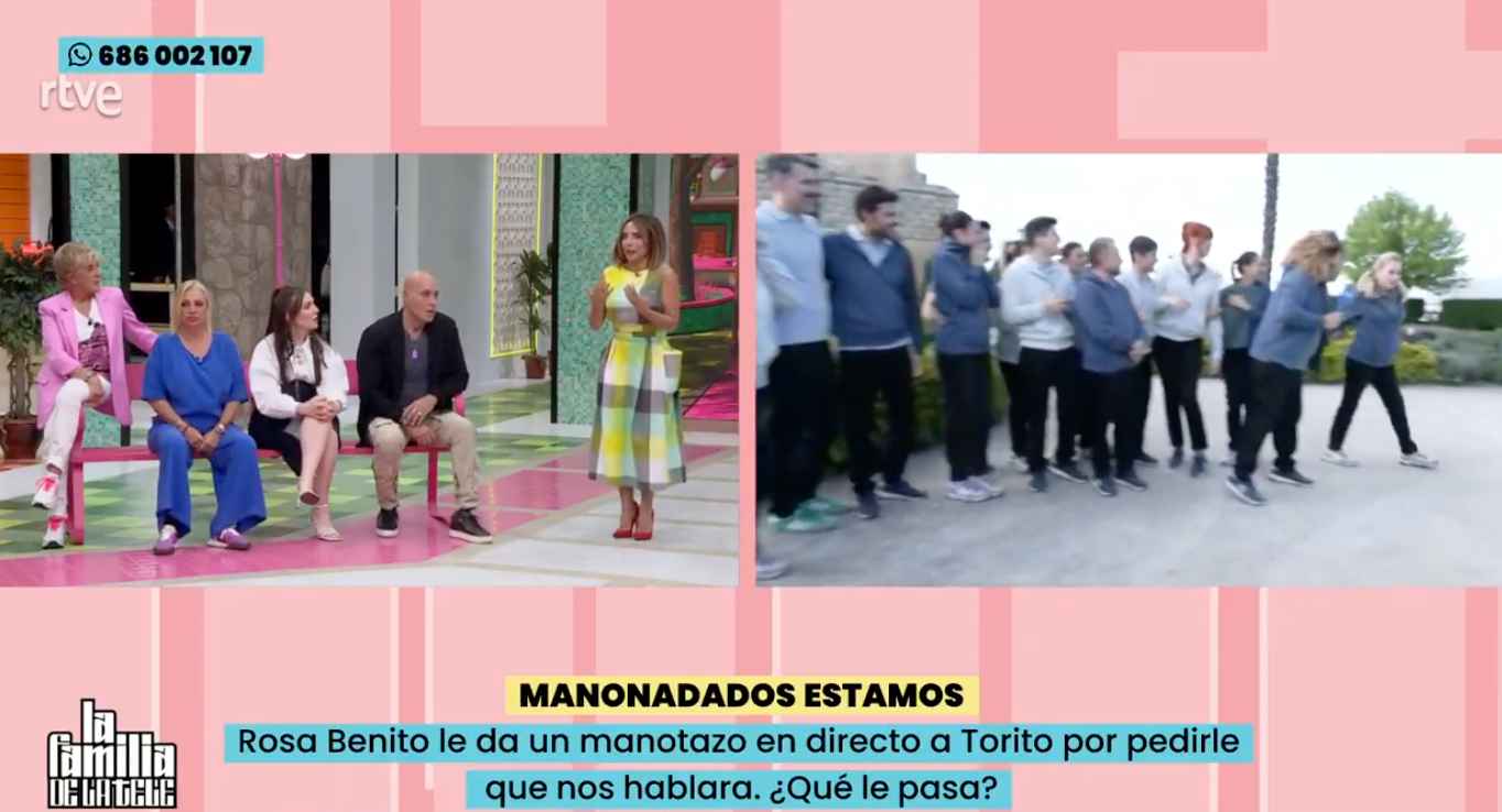 El momento en el que Rosa Benito da un manotazo en directo a Torito.