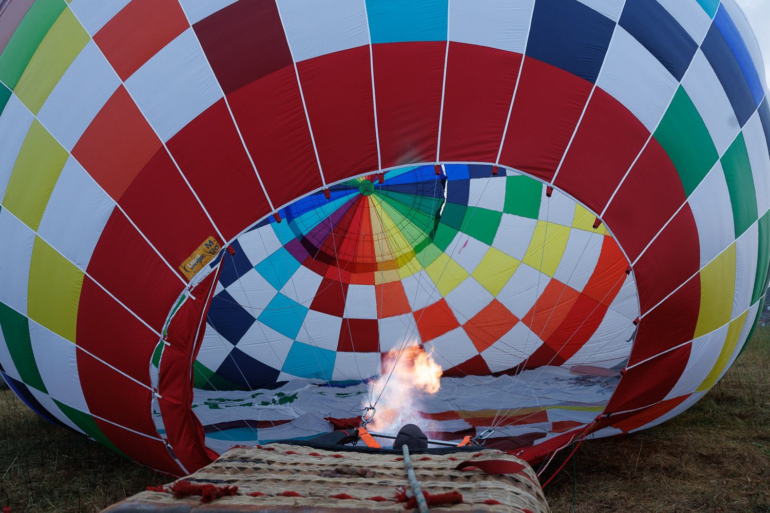 La llama antes de la salida.