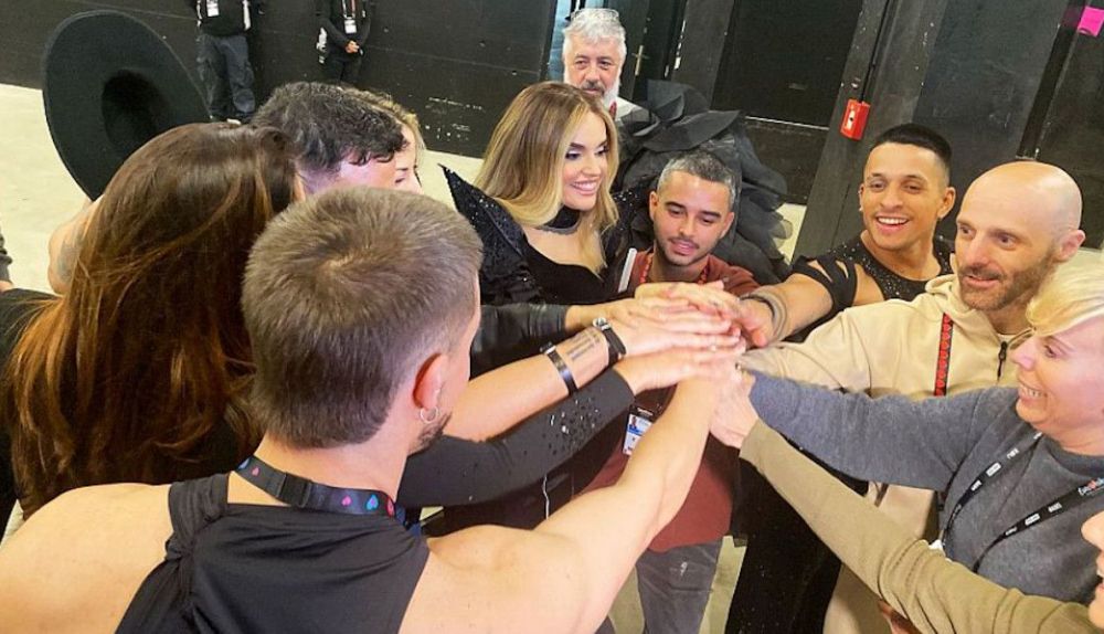 Melody, en el primer ensayo en Basilea. RTVE