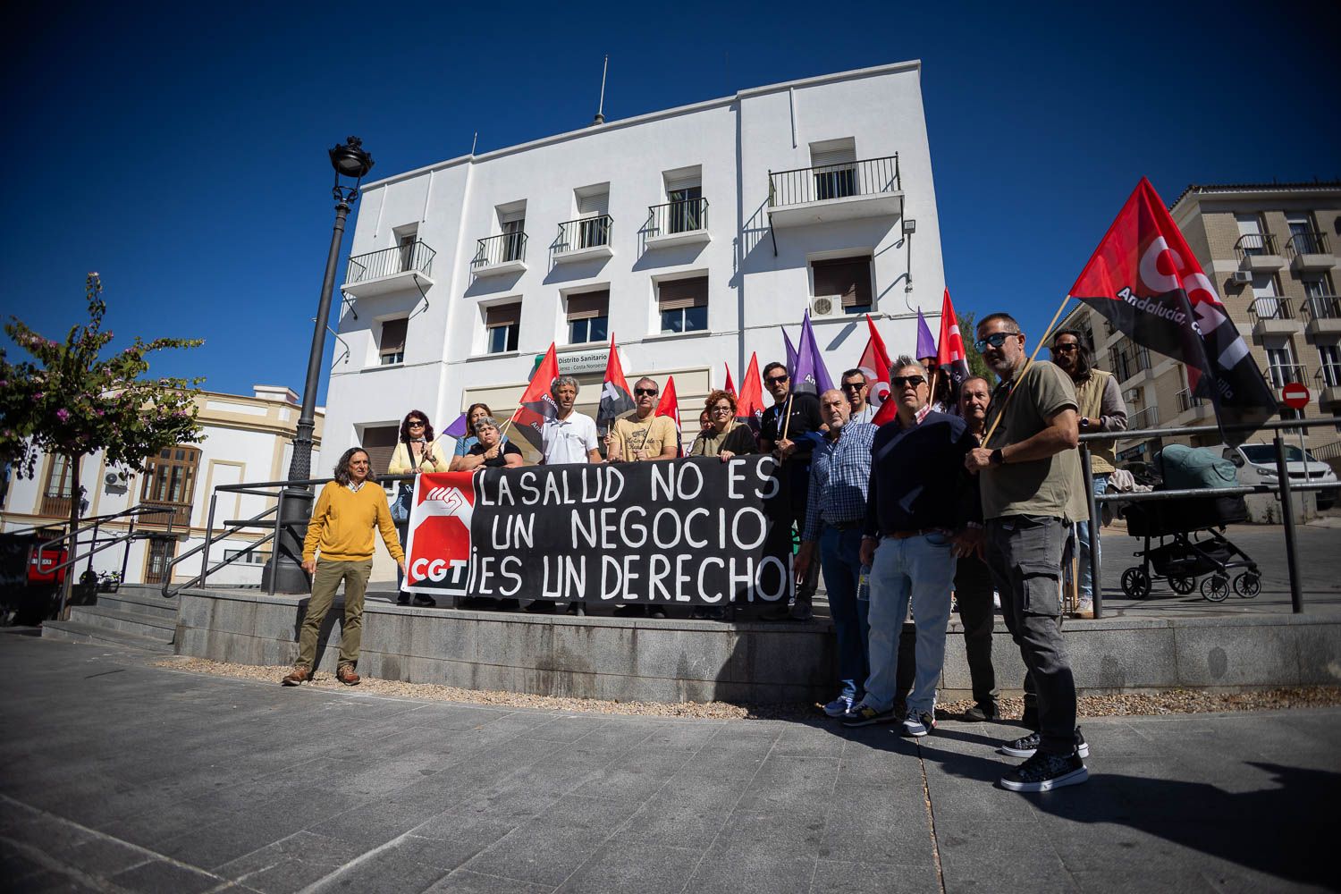 Una protesta de CGT, uno de los sindicatos que participa en las jornadas de Andalucía y democracia.