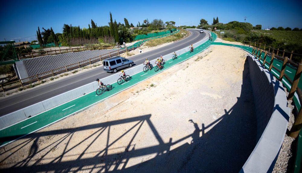 Carril bici entre Jerez y La Barca, en una imagen de archivo.