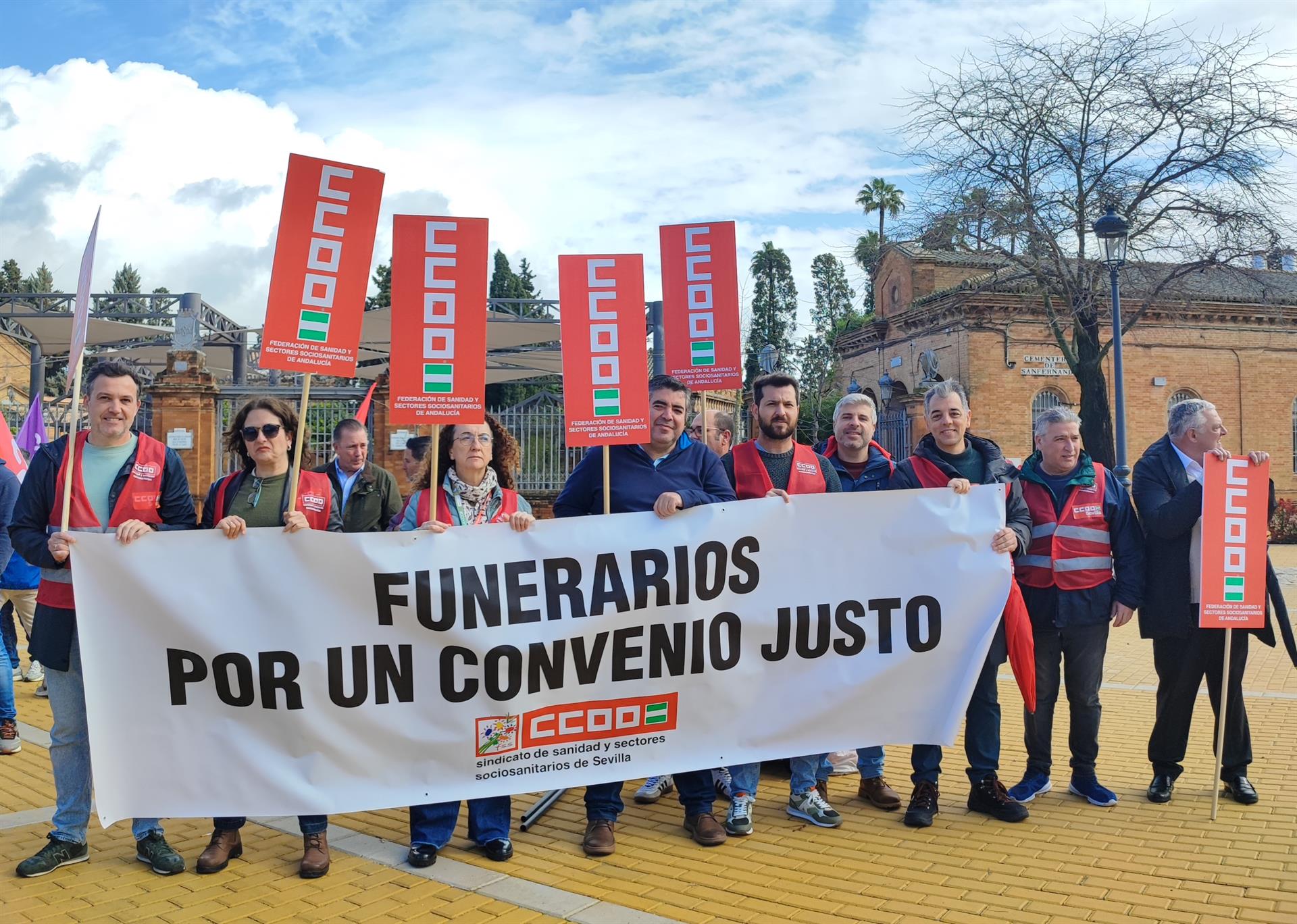 Concentración de funerarios.