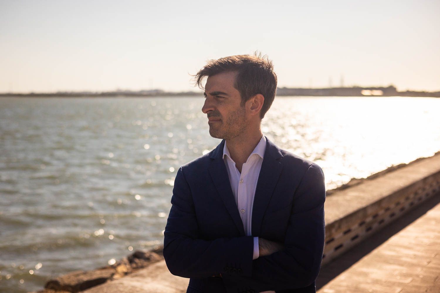 El politólogo Pablo Simón, en Puerto Real, de donde es su madre.