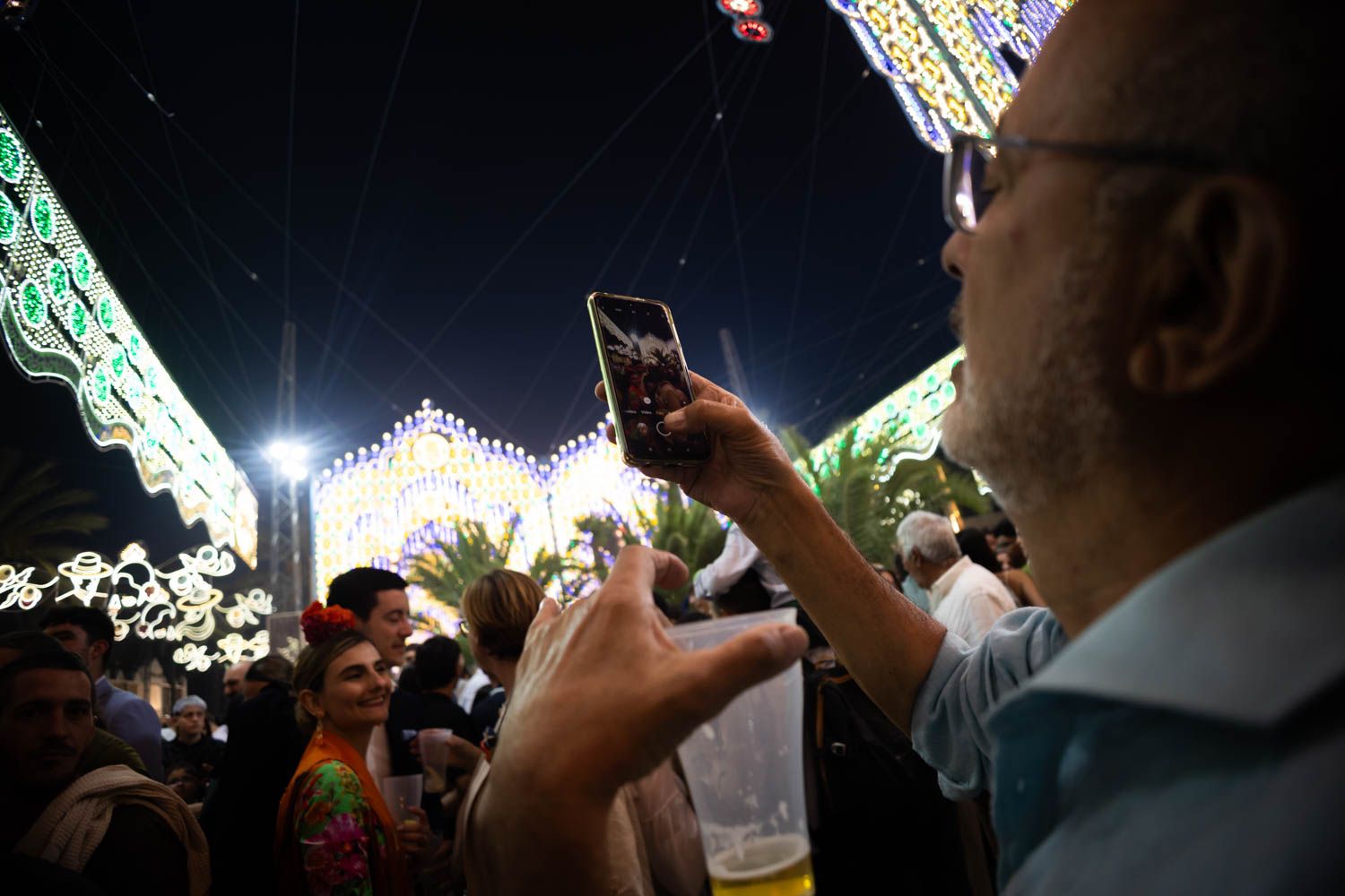 Alumbrado en la Feria de Jerez. Alumbrado en la Feria de Jerez.